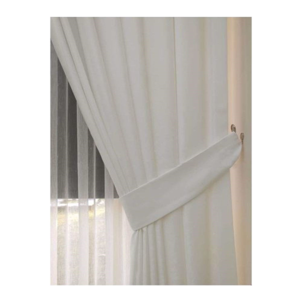 Pleatless Fund Curtain Extrafor Straight Sewing Smocking Pleat