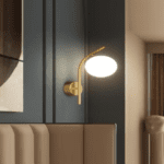 White Indoor Glass Wall Sconce