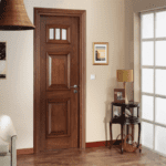 Natural Walnut Wooden Door