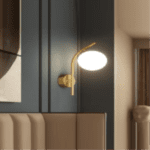 White Indoor Glass Wall Sconce